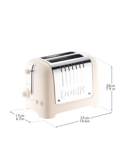 Dualit 2 Slice Lite Toaster - view 2, Canvas White