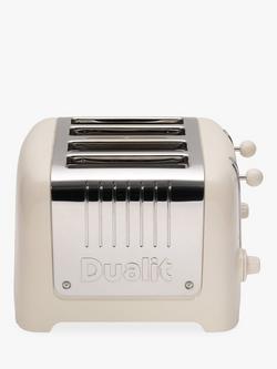 Dualit 4 Slice Lite Toaster, Canvas White