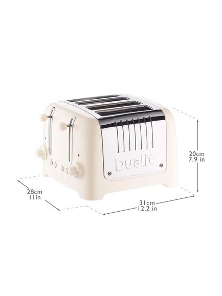 Dualit 4 Slice Lite Toaster - view 2, Canvas White
