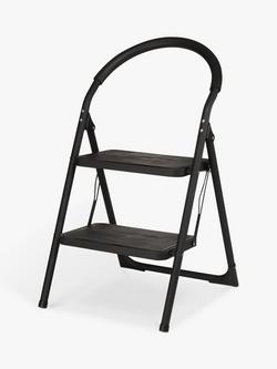 John Lewis 2 Step Folding Ladder, Black