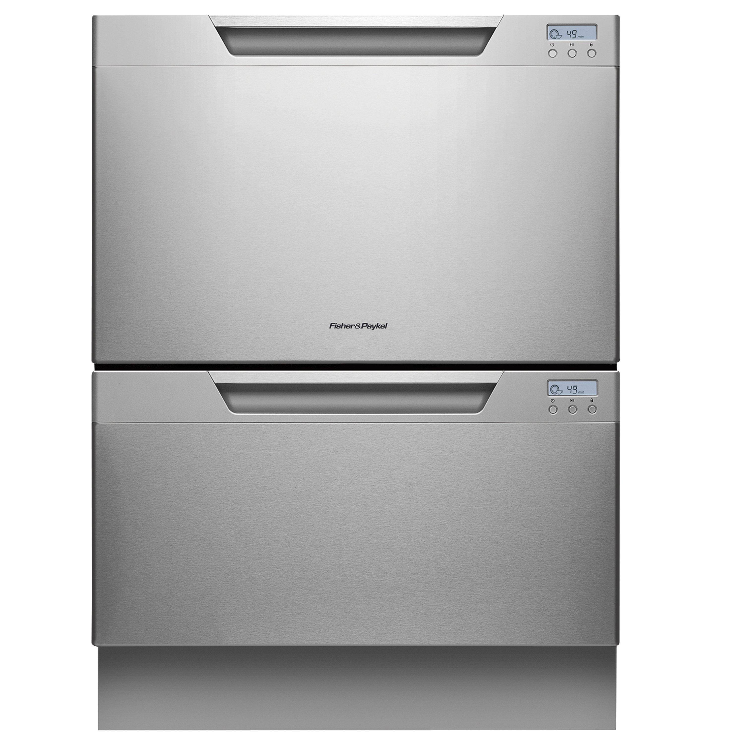 Fisher & Paykel DD60DCHX7 Built-in Double DishDrawer Dishwasher, Stainless Steel