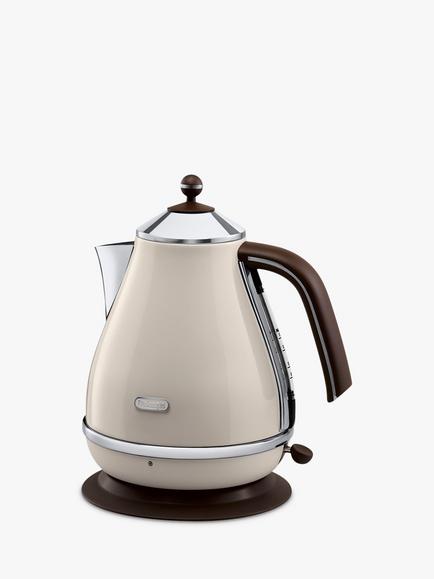 De'Longhi KBOV3001BG Vintage Icona Kettle, Cream