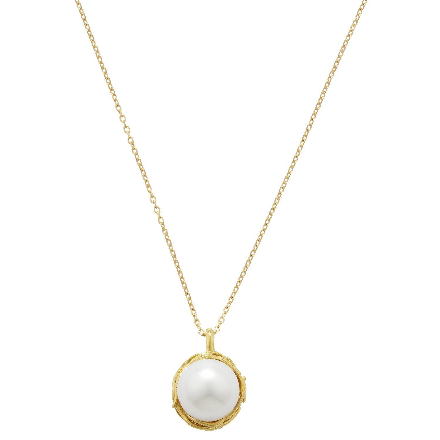 Single pearl pendant necklace hotsell