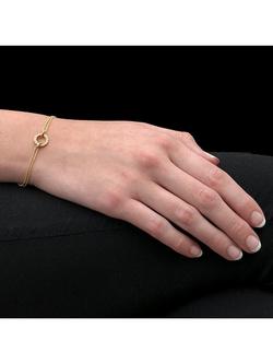 London Road 9ct Gold Diamond Circle Charm Meridian Bracelet - view 2, 