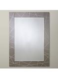 John Lewis Engraved Rectangular Wall Mirror, Smoke