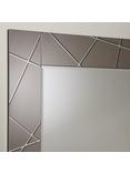 John Lewis Engraved Rectangular Wall Mirror, Smoke