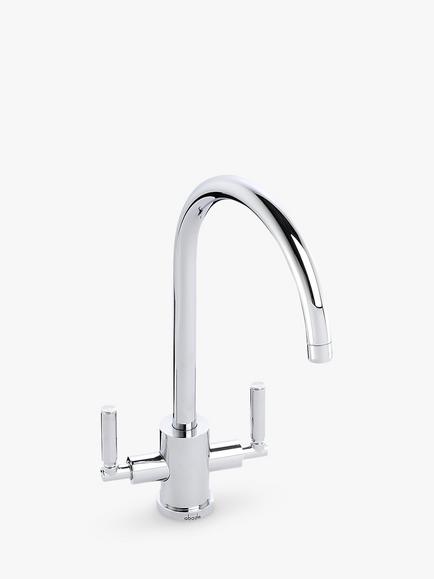 Abode Atlas Monobloc Aquifier Water Filter 2 Lever Kitchen Tap, Chrome