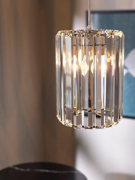 John Lewis Frieda Easy-to-Fit Crystal Ceiling Shade - view 2, White