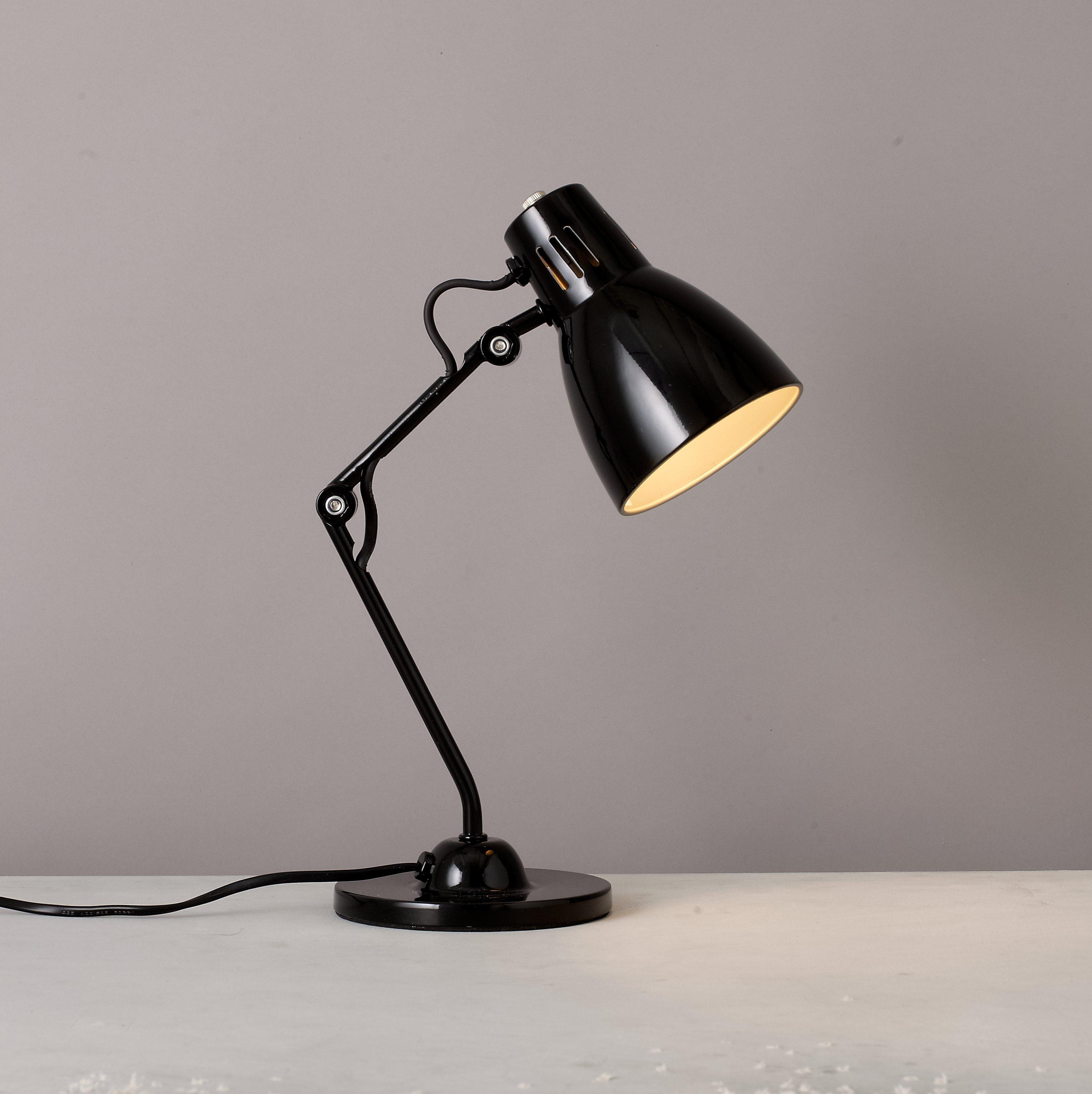 House by John Lewis Tony Task Lamp, Black