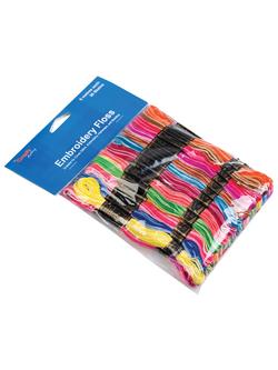 The Craft Factory Embroidery Floss, 36 Skeins, Rainbow, Rainbow