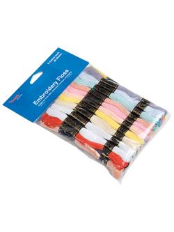 The Craft Factory Embroidery Floss, 36 Skeins, Pastel, Pastel