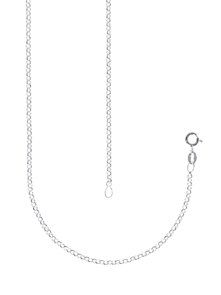Nina B Unisex Silver Baby Belcher Chain, Silver - view 2, Silver