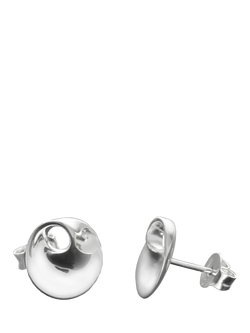 Nina B Open Circle Stud Earring, Silver, 