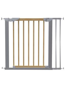 BabyDan Avantgarde Pressure Indicator Safety Baby Gate Including Extensions, Grey/Brown