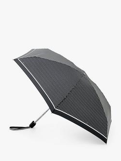 Fulton Tiny-2 Classics Compact Folding Umbrella, Black/White, Black/White