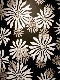 MissPrint Fleur Wallpaper, Black, Misp1014