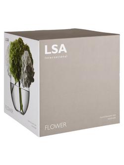 LSA International Flower Bouquet Globe Vase, H22cm, Clear - view 2, Clear