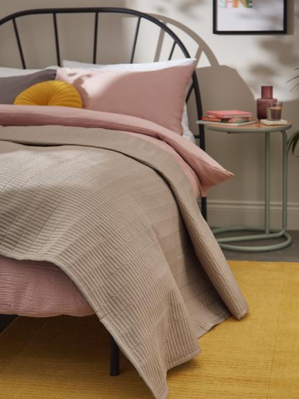 John Lewis Moda Bedspread - view 2, Latte