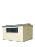 Crane Garden Buildings 3 x 3.6m Kensington Garden Shed, FSC-certified (Scandinavian Redwood), Cream