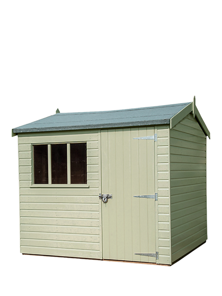 Crane Garden Buildings Scandinavian Redwood Windsor Garden Shed, 1.8 x 2.4m, Sage
