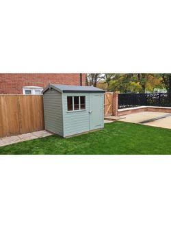 Crane Garden Buildings Scandinavian Redwood Windsor Garden Shed, 1.8 x 2.4m - view 2, Sage