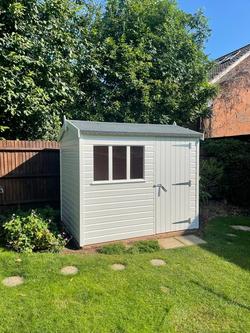Crane Garden Buildings Scandinavian Redwood Windsor Garden Shed, 1.8 x 2.4m - view 2, Cream