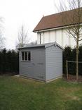 Crane Garden Buildings 1.8 x 2.4m Windsor Garden Shed, FSC-certified (Scandinavian Redwood), Cream