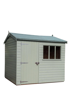 Crane Garden Buildings Scandinavian Redwood Balmoral Garden Shed, 1.8 x 2.4m, Sage