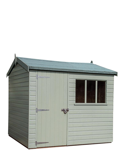 Crane Garden Buildings Scandinavian Redwood Balmoral Garden Shed, 1.8 x 2.4m, Sage