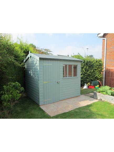 Crane Garden Buildings Scandinavian Redwood Balmoral Garden Shed, 1.8 x 2.4m - view 2, Sage
