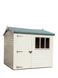 Crane Garden Buildings 1.8 x 2.4m Balmoral Garden Shed, FSC-certified (Scandinavian Redwood), Cream