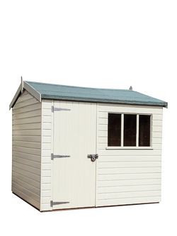Crane Garden Buildings Scandinavian Redwood Balmoral Garden Shed, 1.8 x 2.4m, Cream