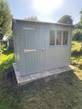 Crane Garden Buildings 1.8 x 2.4m Balmoral Garden Shed, FSC-certified (Scandinavian Redwood), Cream