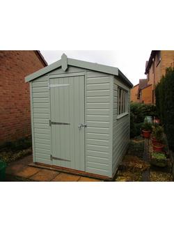 Crane Garden Buildings Scandinavian Redwood Kensington Garden Shed, 1.8 x 2.4m - view 2, Sage