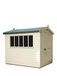 Crane Garden Buildings 1.8 x 2.4m Kensington Garden Shed, FSC-certified (Scandinavian Redwood), Cream