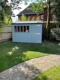 Crane Garden Buildings Scandinavian Redwood Windsor Garden Shed, 2.4 x 3m - view 2, Sage