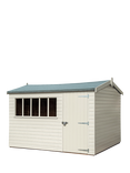 Crane Garden Buildings 2.4 x 3m Windsor Garden Shed, FSC-certified (Scandinavian Redwood), Cream
