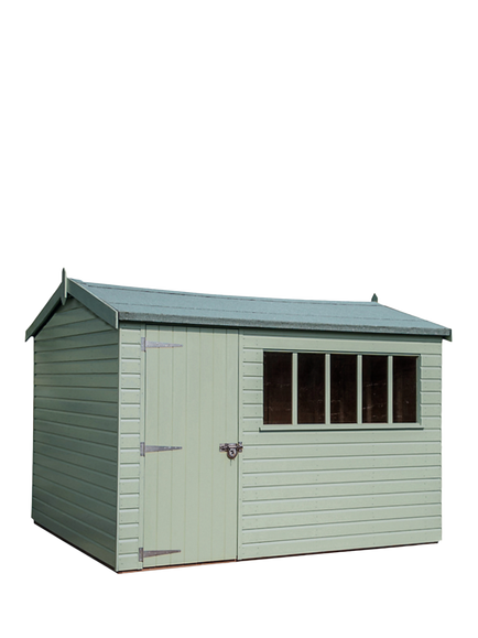 Crane Garden Buildings Scandinavian Redwood Balmoral Garden Shed, 2.4 x 3m, Sage