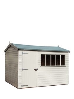Crane Garden Buildings Scandinavian Redwood Balmoral Garden Shed, 2.4 x 3m, Cream
