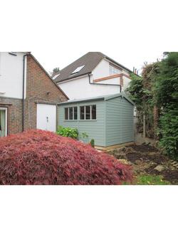 Crane Garden Buildings Scandinavian Redwood Kensington Garden Shed, 2.4 x 3m - view 2, Sage