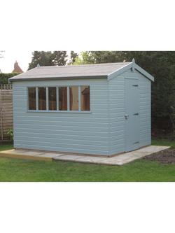 Crane Garden Buildings Scandinavian Redwood Kensington Garden Shed, 2.4 x 3m - view 2, Cream