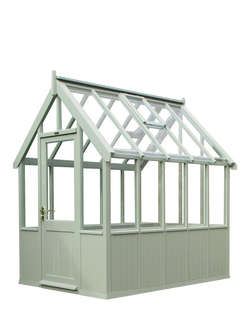 Crane Garden Buildings Scandinavian Redwood Greenhouse, 1.8 x 2.4m, Sage