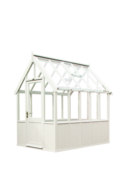 Crane Garden Buildings Scandinavian Redwood Greenhouse, 1.8 x 2.4m, White