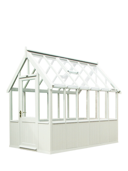 Crane Garden Buildings Scandinavian Redwood Greenhouse, 1.8 x 3m, White