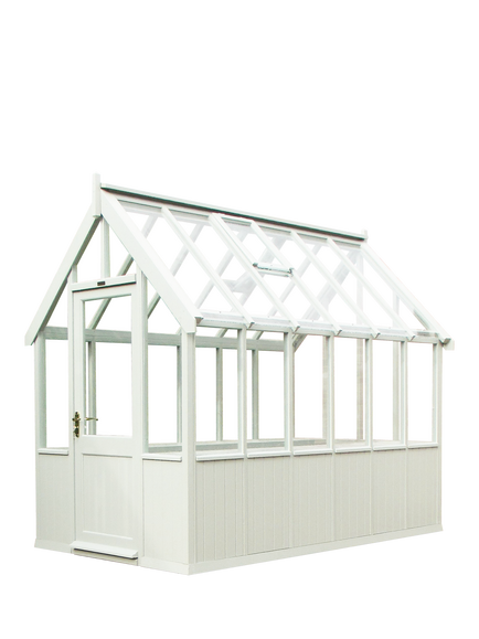 Crane Garden Buildings Scandinavian Redwood Greenhouse, 1.8 x 3m, White