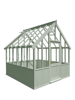 Crane Garden Buildings Scandinavian Redwood Greenhouse, 2.4 x 3m, Sage
