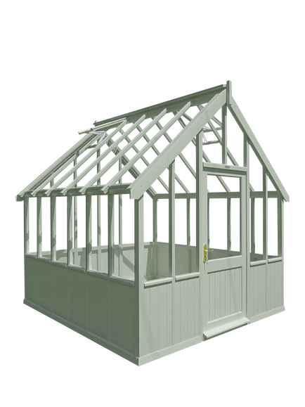 Crane Garden Buildings Scandinavian Redwood Greenhouse, 2.4 x 3m, Sage