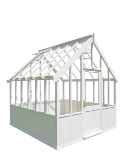 Crane Garden Buildings Scandinavian Redwood Greenhouse, 2.4 x 3m, White