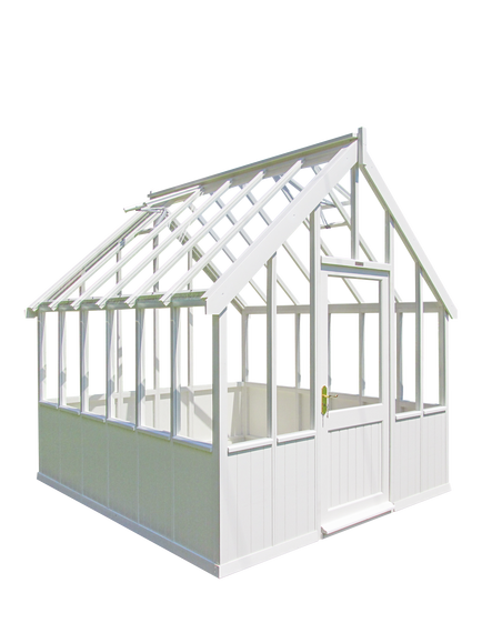 Crane Garden Buildings Scandinavian Redwood Greenhouse, 2.4 x 3m, White