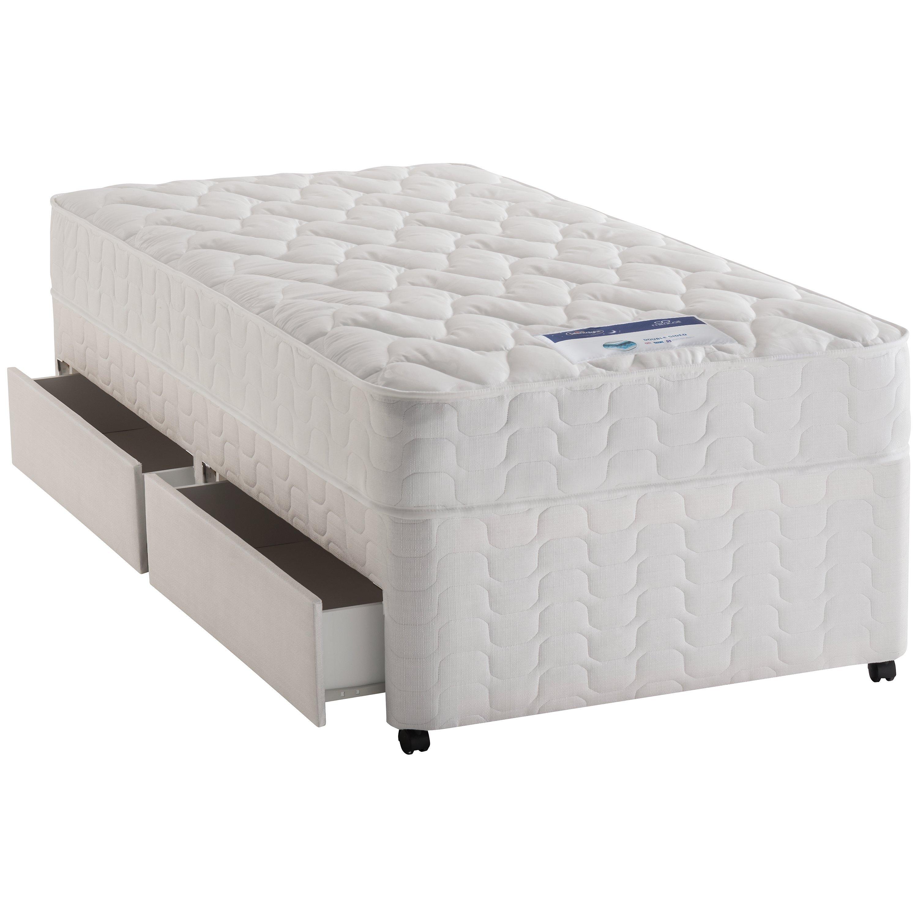 Silentnight Comfort Miracoil Mattress and Divan Storage Bed and Mattress Set, Single